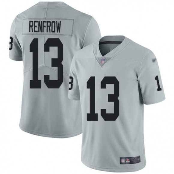 Men's Las Vegas Raiders #13 Hunter Renfrow Grey Vapor Untouchable Limited Stitched NFL Jersey Dzhi